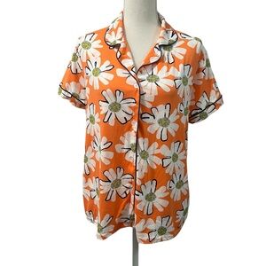 NWT Hello Mello Lazy Daisy Lounge Top Loungewear S/M Colorful Comfy